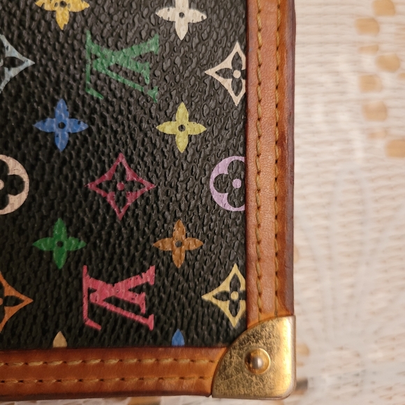 Auth 100% Louis Vuitton Multicolor Agenda PM Black Day planner cover - Picture 3 of 7